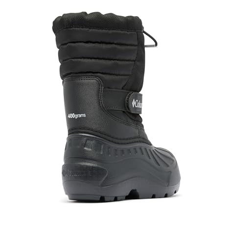 Columbia Youth Unisex Powderbug Snowlite, Black/White, 9
