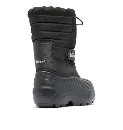 Columbia Youth Unisex Powderbug Snowlite, Black/White, 9