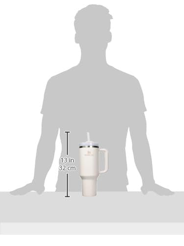 Stanley Quencher H2.0 Tumbler with Handle and Straw 40 oz | Flowstate 3-Position Lid | Cup Holder Compatible for Travel | Insulated Stainless Steel Cup | BPA-Free | Rose Quartz 2.0
