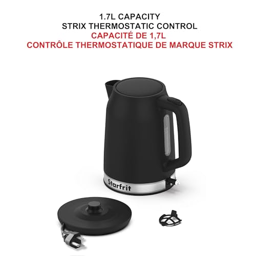 Starfrit Electric Kettle, 1.7L, 1500W, Auto Shut-Off, Black