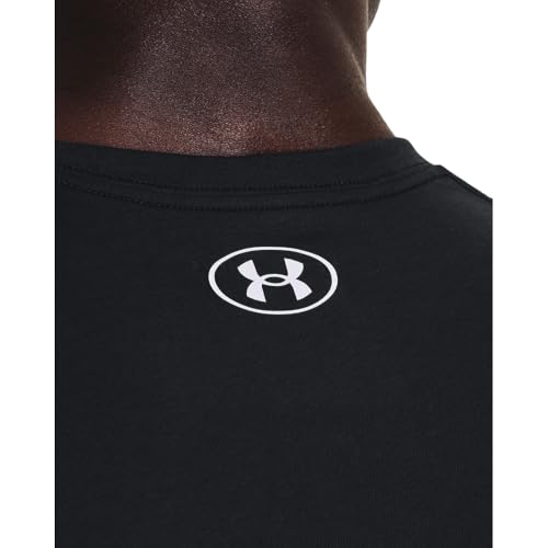 Under Armour Men's Left Chest Lockup Short Sleeve T Shirt, (001) Black / / Mod Gray, Medium
