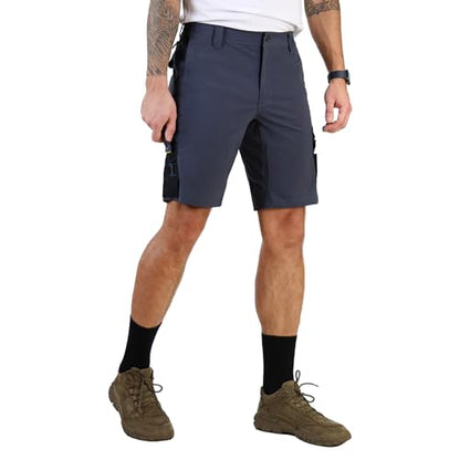 CALECARPEN Work Shorts for Men Construction Mens Workwear Utility Cargo Stretch Water Repellent Tactical Loose Fit Short