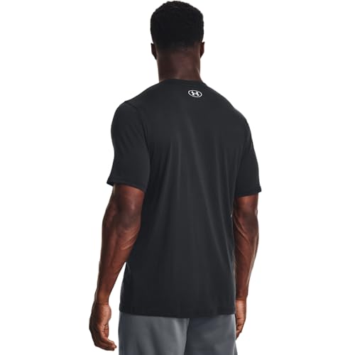 Under Armour Men's Left Chest Lockup Short Sleeve T Shirt, (001) Black / / Mod Gray, Medium