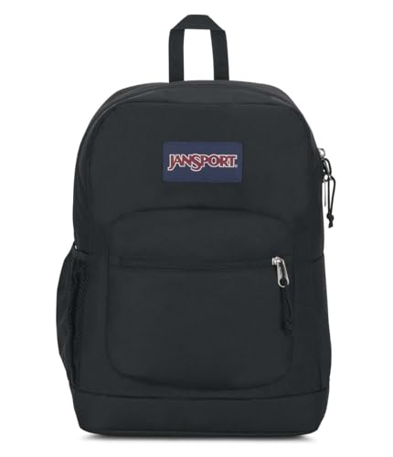 JanSport Cross Town Plus Laptop 26L Backpack, Black | 15 inch Padded Laptop Sleeve, Water Bottle Pocket, Commuter Rucksack for Travel