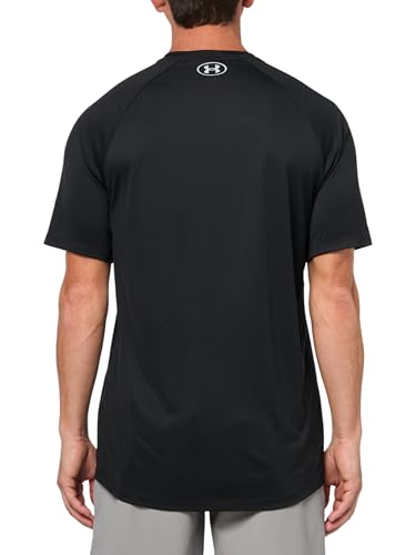 Under Armour Mens Velocity Short Sleeve T Shirt, (002) Black/White/Mod Gray, Large