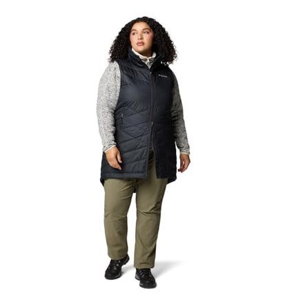 Columbia Womens Heavenly II Long Vest, Black, Medium