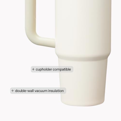 Stanley Quencher H2.0 Tumbler with Handle and Straw 40 oz Flowstate 3-Position Lid Cup Holder Compatible for Travel Insulated Stainless Steel Cup BPA-Free Meadow
