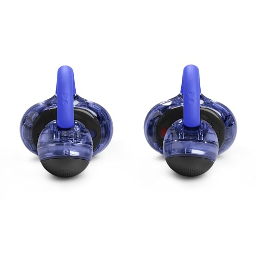 JBL Soundgear Clips - True Wireless Open-Ear Headphones, Dynamic Sound with Bass Boost, All-Day Comfort, 4-mic Crisp, Clear Calls 2.0 with AI-Trained Algorithm, IP54 Water and Dust Resistant (Blue)