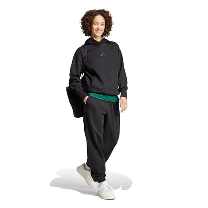 Adidas Women's All SZN Fleece Loose Pants, Black, Large