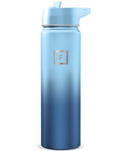 IRON °FLASK Insulated Water Bottle with Straw 24 Ounce - Stainless Steel Double Walled Camping & Hiking Hydration Flask - Vacuum Leak Proof BPA Free - Travel Sports Gym