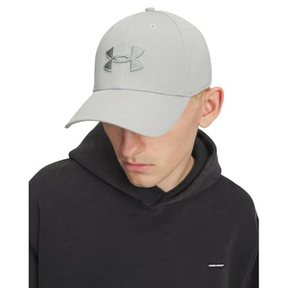 Under Armour Men's Blitzing Cap Stretch Fit, (069) Titanium / / Clay Green, Large/X-Large