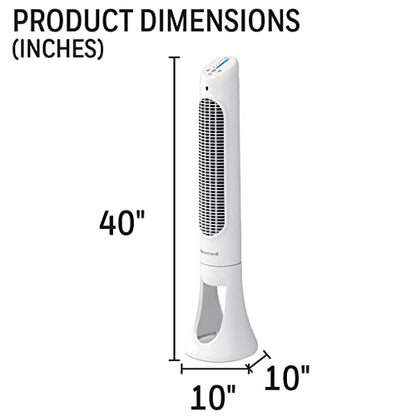 Honeywell QuietSet Whole Room Tower Fan, White, HYF260WC