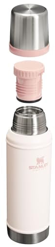 Stanley Classic Legendary Vacuum Bottle 1.0 qt | Wide Mouth with Leakproof Cup Lid | Keep Drinks Hot or Cold | Packable for Travel | Insulated Stainless Steel Thermal Bottle | BPA-Free | Rose Quartz