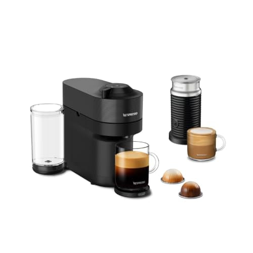 Nespresso Vertuo Pop+ Pod Coffee Maker Liquorice Black with Milk Frother