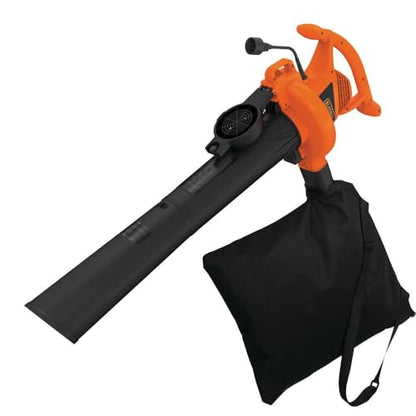 BLACK+DECKER 3-in-1 Electric Leaf Blower, Leaf Vacuum, Mulcher, 12-Amp (BV3100)
