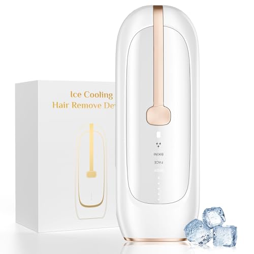 IPL Hair Removal Device for Women, Sapphire Ice Cooling 3.0, 21J Energy | Painless and Effective, 3 Modes, Alternative to Salon Laser Hair Removal at Home for Face Bikini Armpits Legs (White)
