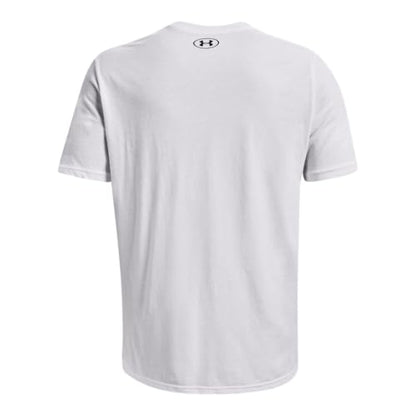 Under Armour Men's Sportstyle Logo Short Sleeve T Shirt, (100) White / / Black, Large