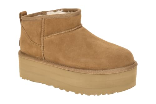 UGG Women's Classic Ultra Mini Platform Fashion Boot, Chestnut, 7