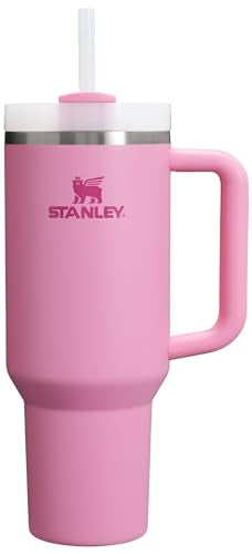 Stanley Quencher H2.0 Tumbler with Handle and Straw 40 oz | Flowstate 3-Position Lid | Cup Holder Compatible for Travel | Insulated Stainless Steel Cup | BPA-Free | Peony
