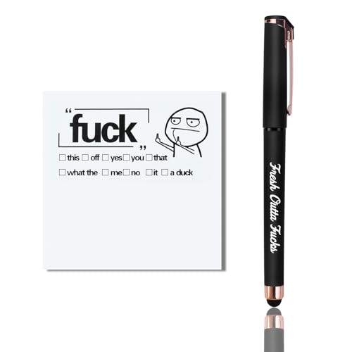 Funny Small Christmas Gift for Men Women Gag Pad and Pen Set Gifts