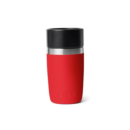 YETI Rambler 8 oz Travel Bottle, Stainless Steel, Vacuum Insulated, Rescue Red