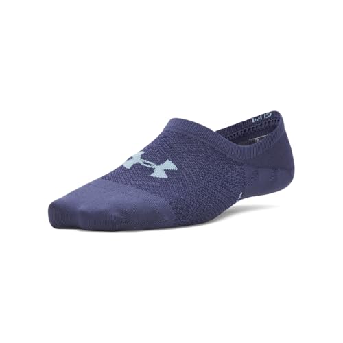 Under Armour Women's Breathe Lite Liner Socks 6 Pack, (403) Washed Navy/Washed Navy/Blue Smoke