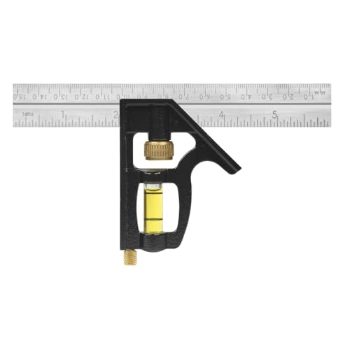 Johnson Level & Tool 406EM Professional Inch/Metric Combination Square, 6", Silver, 1 Square