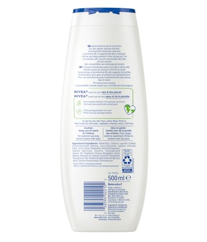 NIVEA Derma Comfort Gel Douche, Acide Hyaluronique & Provitamine B5, 500ml