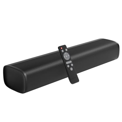 MZEIBO 50W Mini TV Soundbar, Bluetooth Speaker with ARC, Optical and AUX Input, Compact Home Theater Surround Sound Bar for TV, PC and Projector