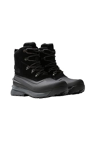 THE NORTH FACE Chilkat V Lace-Up Waterproof Snow Boot, Blk/Asphalt Gy, 8