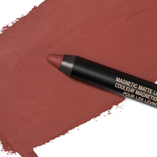 Nudestix Magnetic Matte Lip Color – 3-in-1 Long-Wear Lipstick, Lip Liner & Lip Stain Pencil | Kiss-Proof, Transfer-Proof, Lightweight Matte Formula | Clean, Cruelty-Free Lip Makeup, Shade: Freckle