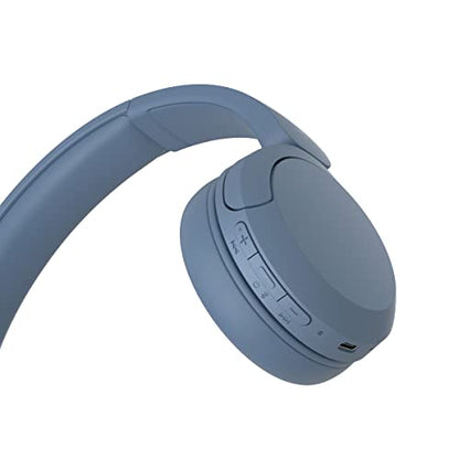 Sony WH-CH520 Wireless Headphones Bluetooth On-Ear Headset with Microphones, Blue