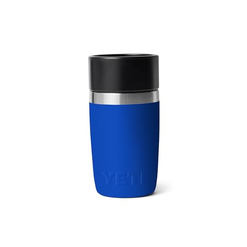 YETI Rambler 8 oz Travel Bottle, Stainless Steel, Vacuum Insulated, Royal Blue