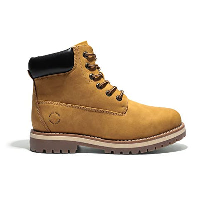 Bruno Marc Men's Winter Boots Snow Boots,Yellow-Fur,8 | Warmth,Cushioning,Confident Traction,Comfort,Ankle Boots,Winter,Fall,Outdoor,Casuals