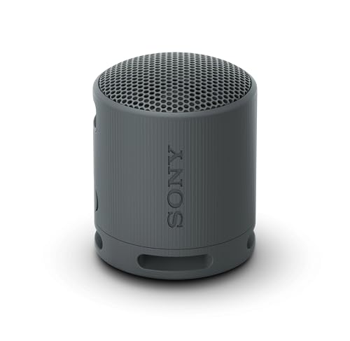 Sony SRS-XB100 Wireless Bluetooth Portable Lightweight Super-Compact Travel Speaker, Extra-Durable IP67 Waterproof & Dustproof, 16 Hour Battery, Versatile Strap, and Hands-Free Calling, Black New