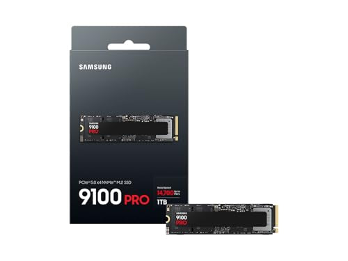Samsung 9100 PRO Series 1TB PCIe 5.0 x4 NVMe 2.0 M.2 Internal SSD, Up to 14,700MB/s, Thermal Control, MZ-VAP1T0B/AM