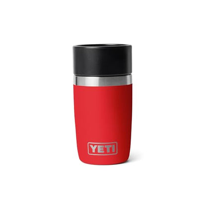 YETI Rambler 8 oz Travel Bottle, Stainless Steel, Vacuum Insulated, Rescue Red