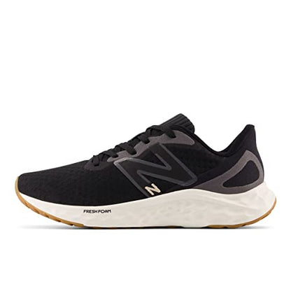 New Balance Women's Fresh Foam Arishi V4 Running Shoe, Black/Light Gold Metallic/Gum 2, 7 Medium US