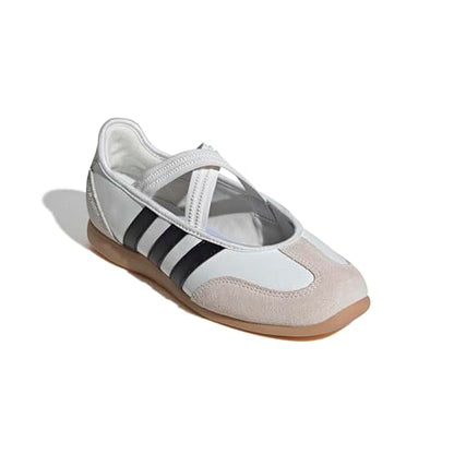 adidas Women's Barreda Mary Jane, White/Black/Gum, 8