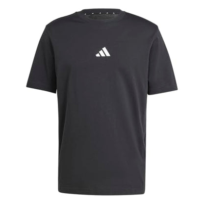 Adidas Men's Essentials Small Logo Single Jersey T-Shirt, Black/White, X-Large
