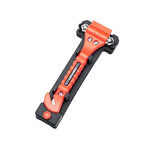 Amazon Basics Emergency Seat Belt Cutter and Window Hammer Tool, Car Accessories, 2 Pack