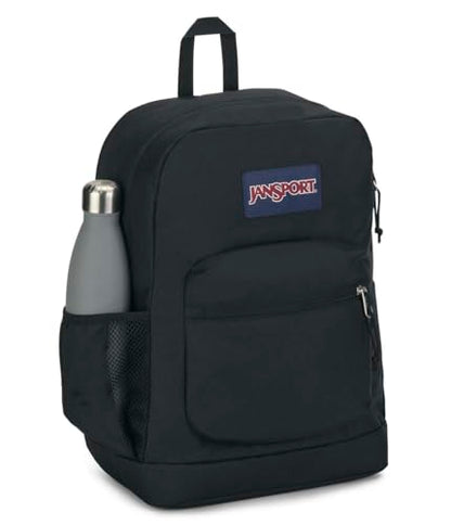 JanSport Cross Town Plus Laptop 26L Backpack, Black | 15 inch Padded Laptop Sleeve, Water Bottle Pocket, Commuter Rucksack for Travel
