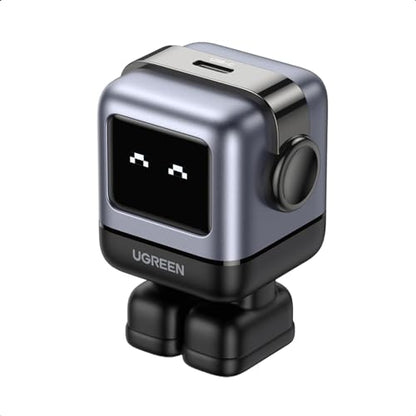 UGREEN Uno 30W USB C Charger, Nexode Robot GaN Fast Charger, Black | Compact Wall Charger Power Adapter, Compatible with iPhone 18 Pro Max, Galaxy S26 S25, Pixel 11, MacBook Air, iPad Pro