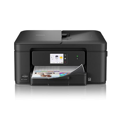 Brother Work Smart 1410 Wireless Color Inkjet All-in-One Printer with 2.7” Color Touchscreen and Automatic Duplex Printing | Includes Refresh Subscription Trial(1) (MFC-J1410DW)