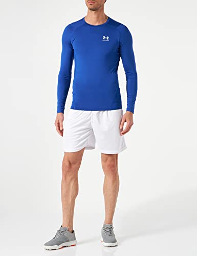 Under Armour Men's Armour HeatGear Compression Long-Sleeve T-Shirt , Royal Blue (400)/White, Large