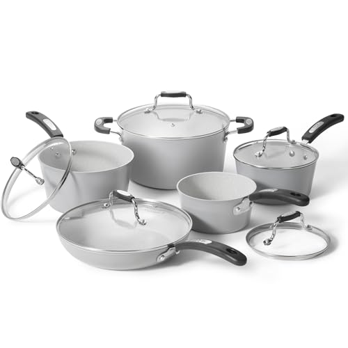 Starfrit The Rock Terra 10-Piece Ceramic Cookware Set, PFAS-Free