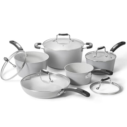Starfrit The Rock Terra 10-Piece Ceramic Cookware Set, PFAS-Free
