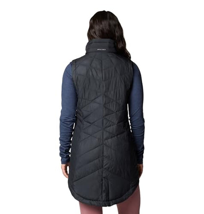 Columbia Womens Heavenly II Long Vest, Black, Medium