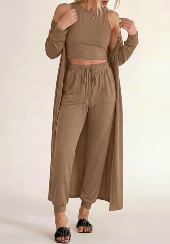 BTFBM Lounge Sets For Women 3 Piece Lightweight Sweatsuit Womens Clothes