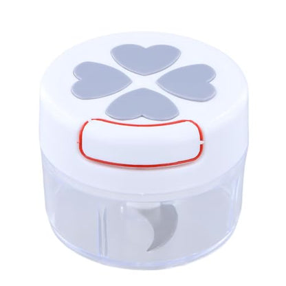 Manual Food Chopper, Portable Food Chopper with Blades, Manual Vegetable Cutter, Small Food Processor for Kitchen Garlic Onion Chili